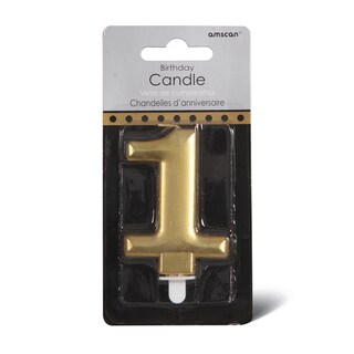 Sparkl svecica 1 Gold Amscan 9,3cm
