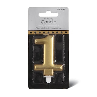 Sparkl svecica 1 Gold Amscan 9,3cm