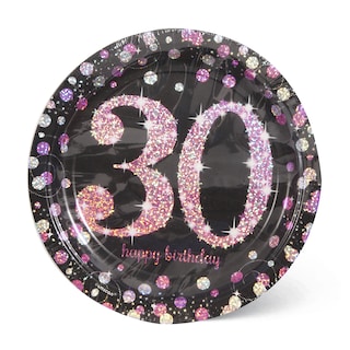 Sparkl tanjirici 30pink 1/8-23cm-Amscan