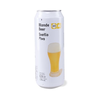 Pivo svetlo limenka 365 0.5l