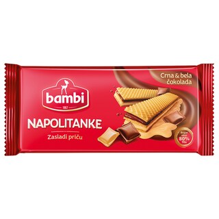 Napolitanke crna I bela cokol.Bambi 185g