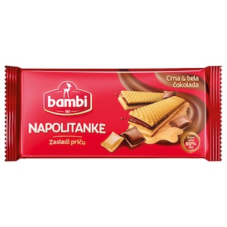 Napolitanke crna I bela cokol.Bambi 185g