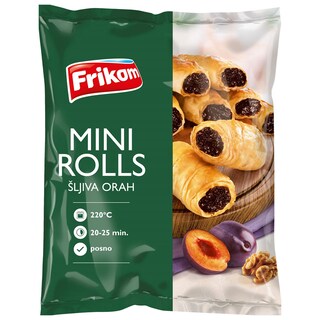 Smrz.mini rolls sljiva-orah Frikom 500g