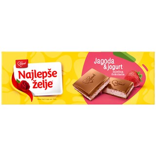 Cokolada NZ jagoda i jogurt 250g