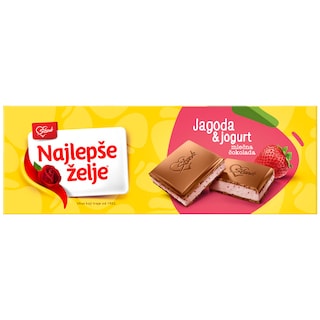 Cokolada NZ jagoda i jogurt 250g