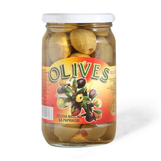 Zelena maslina sa paprikom Elite 370g