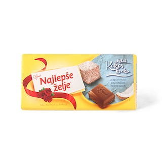 Cokolada Najlepse zelje kokos kocka 190g