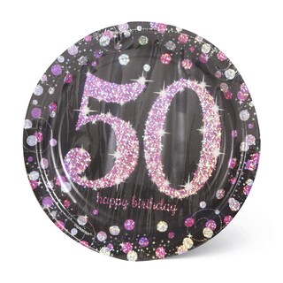 Sparkl tanjirici 50pink 1/8-23cm-Amscan