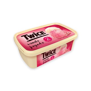 Sladoled Twice/vanila,jagoda 1l(495g)
