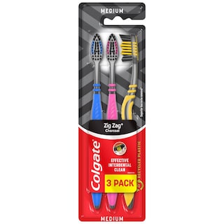 Cetkica Colgate zig-zag charcoal 3pack