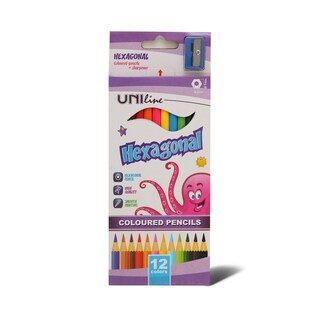 Drvene Boje 12/1 Uni Line Hexagonal+Zar