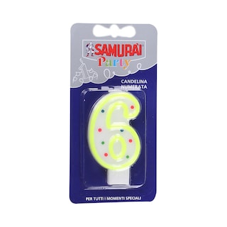 Svecica za tortu Samurai broj 6 796PA,Sterling