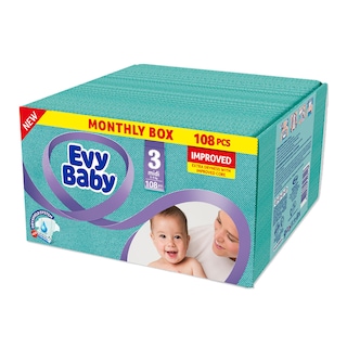 Evybaby pelene Box3 midi 5-9kg 108kom