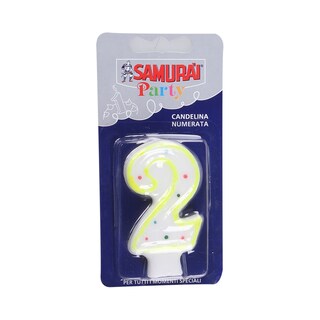 Svecica za tortu Samurai broj 2 792PA,Sterling