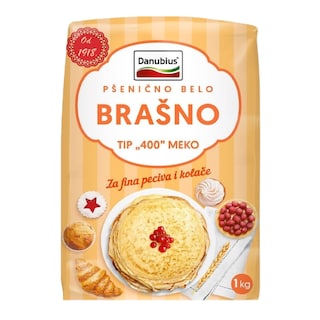 Brasno psenicno T-400 meko Danubius 1kg