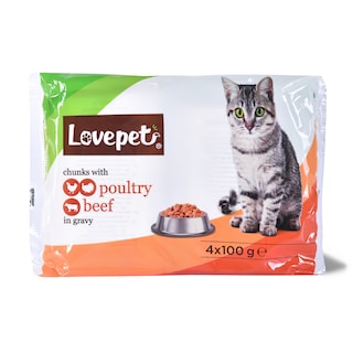 Porcije za macke gov/pil.Love Pet 4x100g