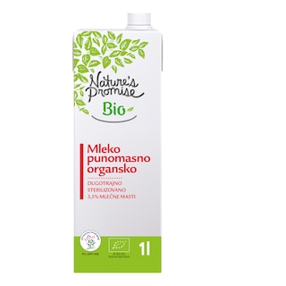 Mleko organsko ster.3,5%m.m.NP BIO 1l