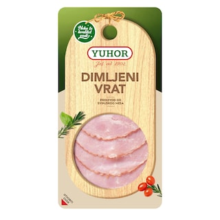 Dimljeni svinjski vrat slajs 100g Yuhor