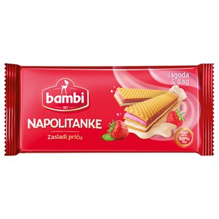 Napolitanke jagoda I slag Bambi 185g