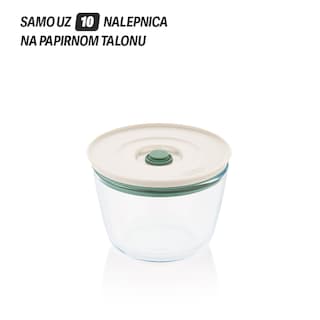 Okrugla vakuum posuda 600ml,staklo Pyrex