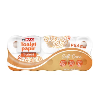 Toalet papir peach Maxi 3sl 10/1