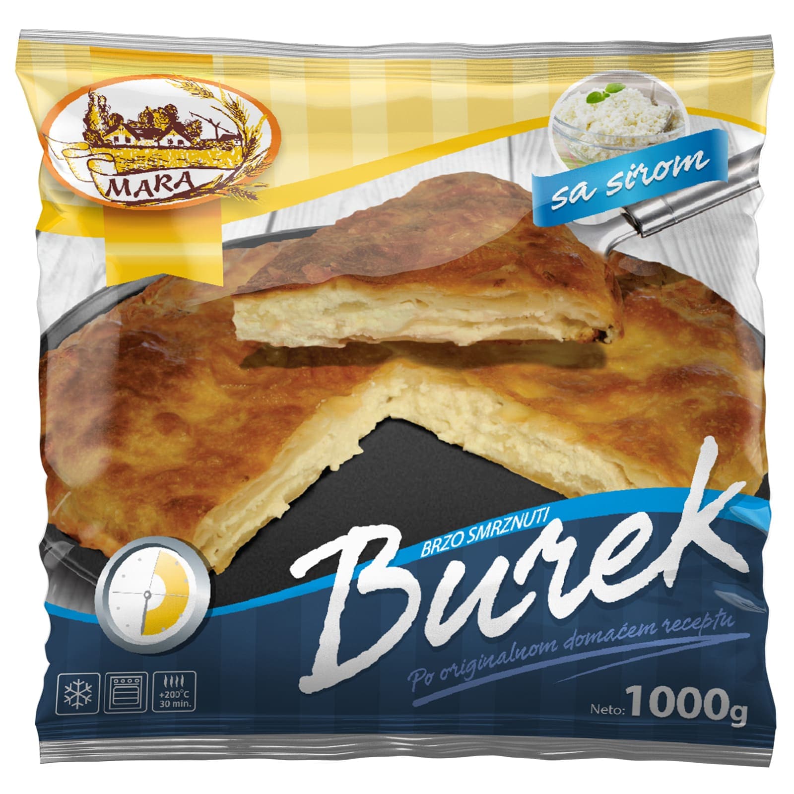 Smrznuti burek sa sirom Mara 1kg