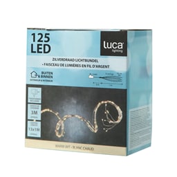 NG srebrne zicice 125LED 372268