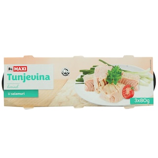 Tunjevina komadi u salamuri Maxi 3x80g