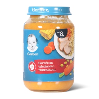 Kasica povrce,telet.rezanci Gerber 190g
