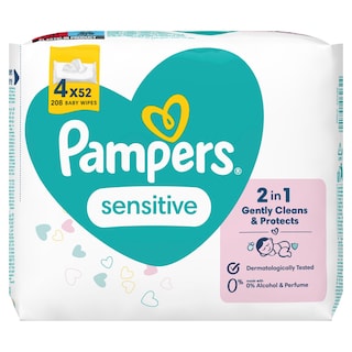 Vlazne maramice Sensitive 4x52 Pampers