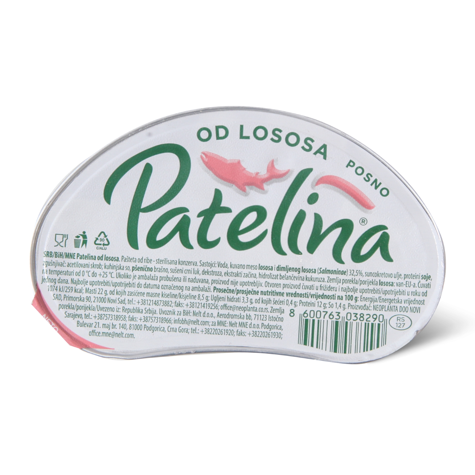 Pasteta losos Patelina 60g