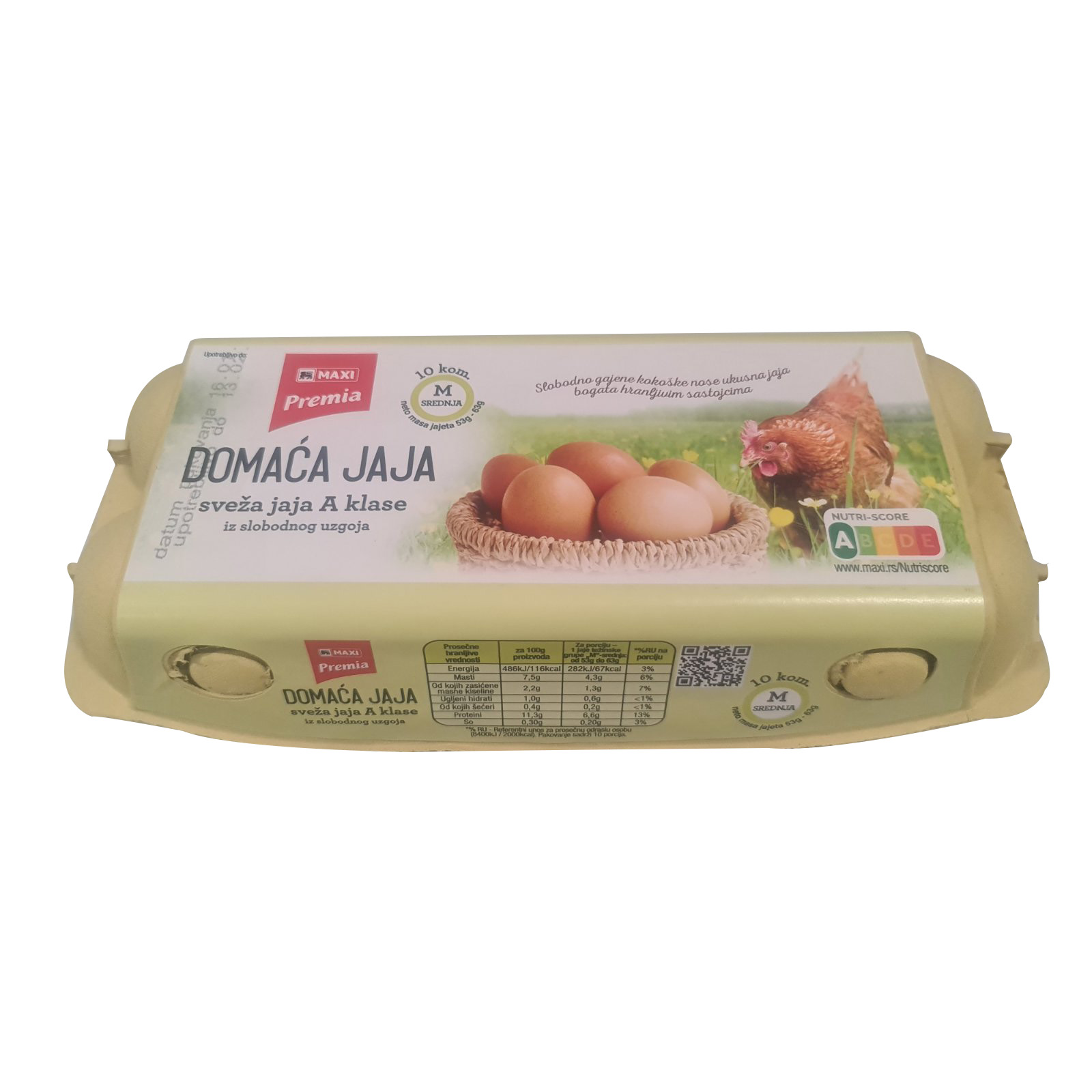 Dom.jaja iz slobodnog uzgoja Premia 10/1
