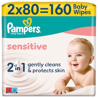 Vlazne mar.Pampers Sensitive 2x80