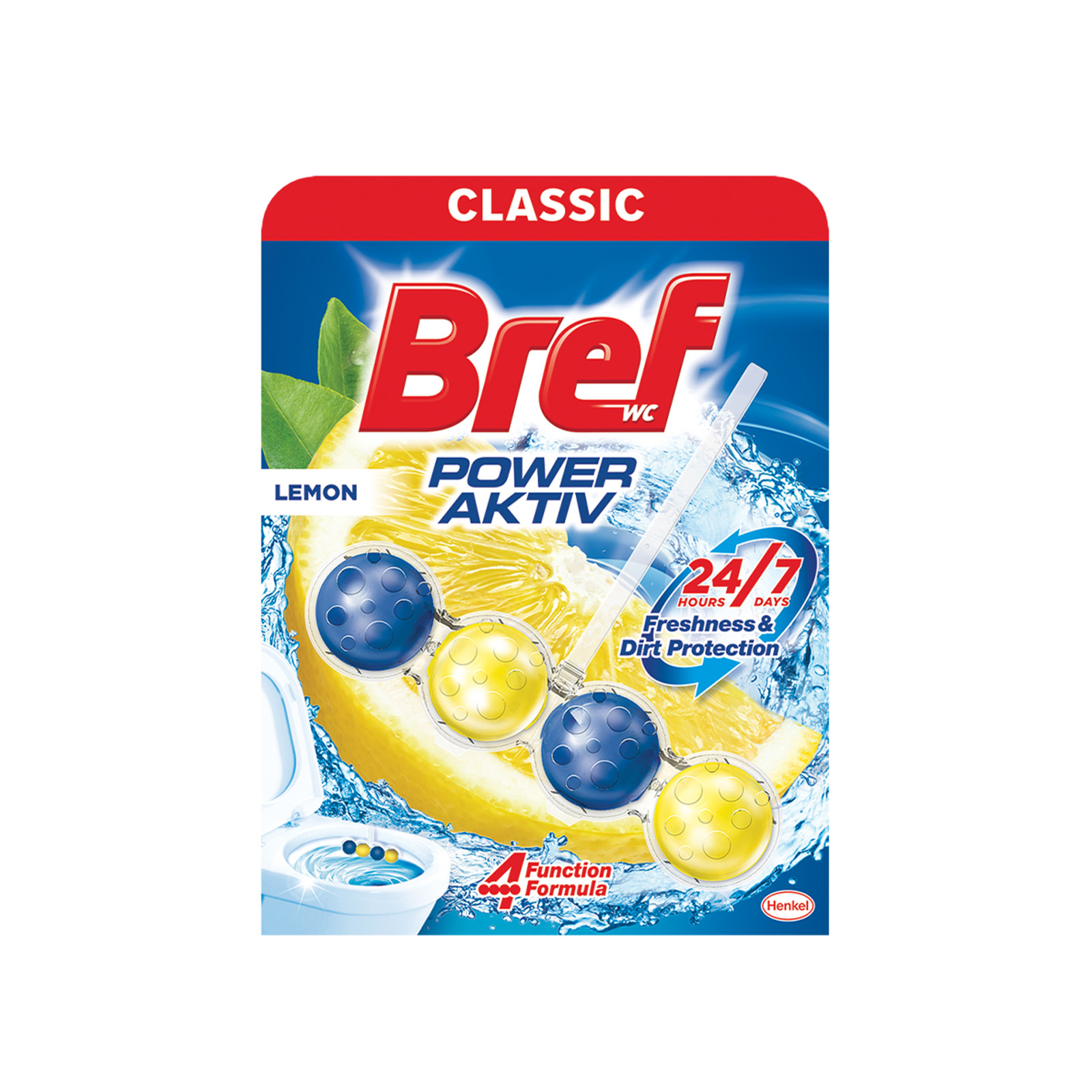 Wc osvezivac Bref Power Active limon 50g