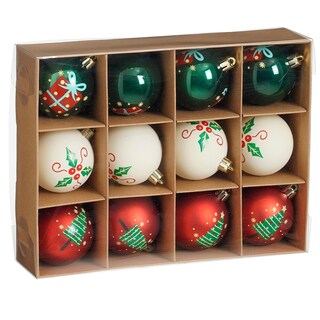 Ng set ukrasa 6cm 12kom crv.bel.zel. 810