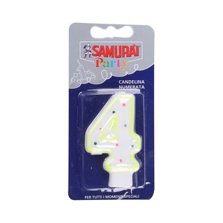 Svecica za tortu Samurai broj 4 794PA,Sterling