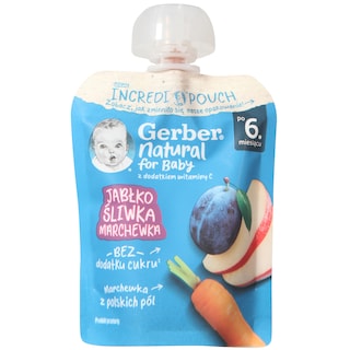 Pouch jabuka,sljiva,sarg.Gerber 80g