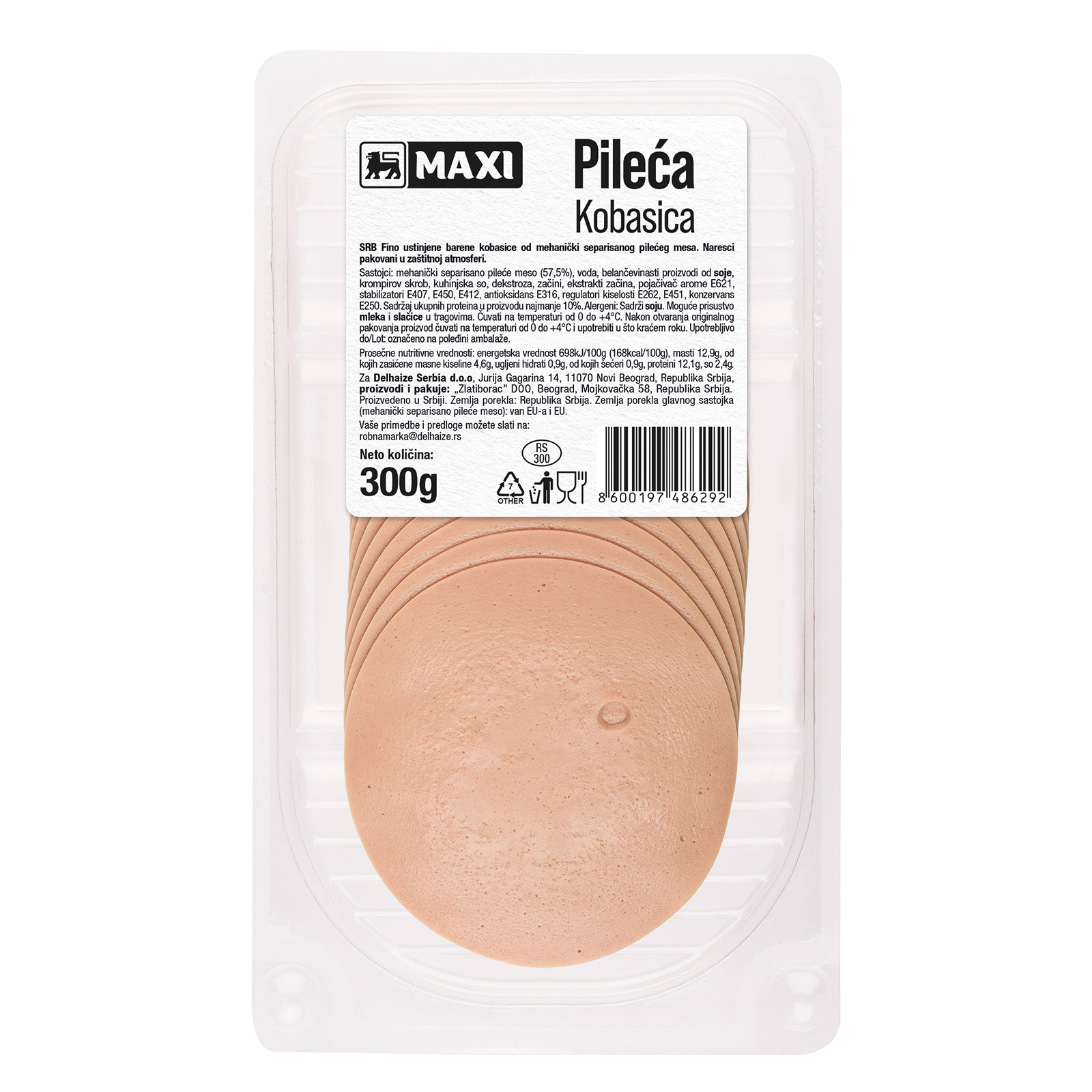 Pileca poseb.kob.slajs Maxi 300g