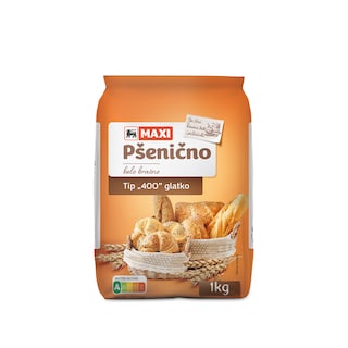Psenicno brasno T400 glatko Maxi 1kg
