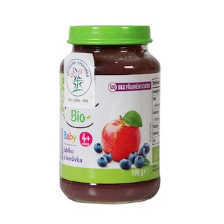 Kasica bio jabuka borovnica 4m NP 190g