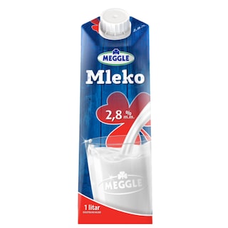 Mleko sterilizov.2.8%mm Meggle cep TP 1l