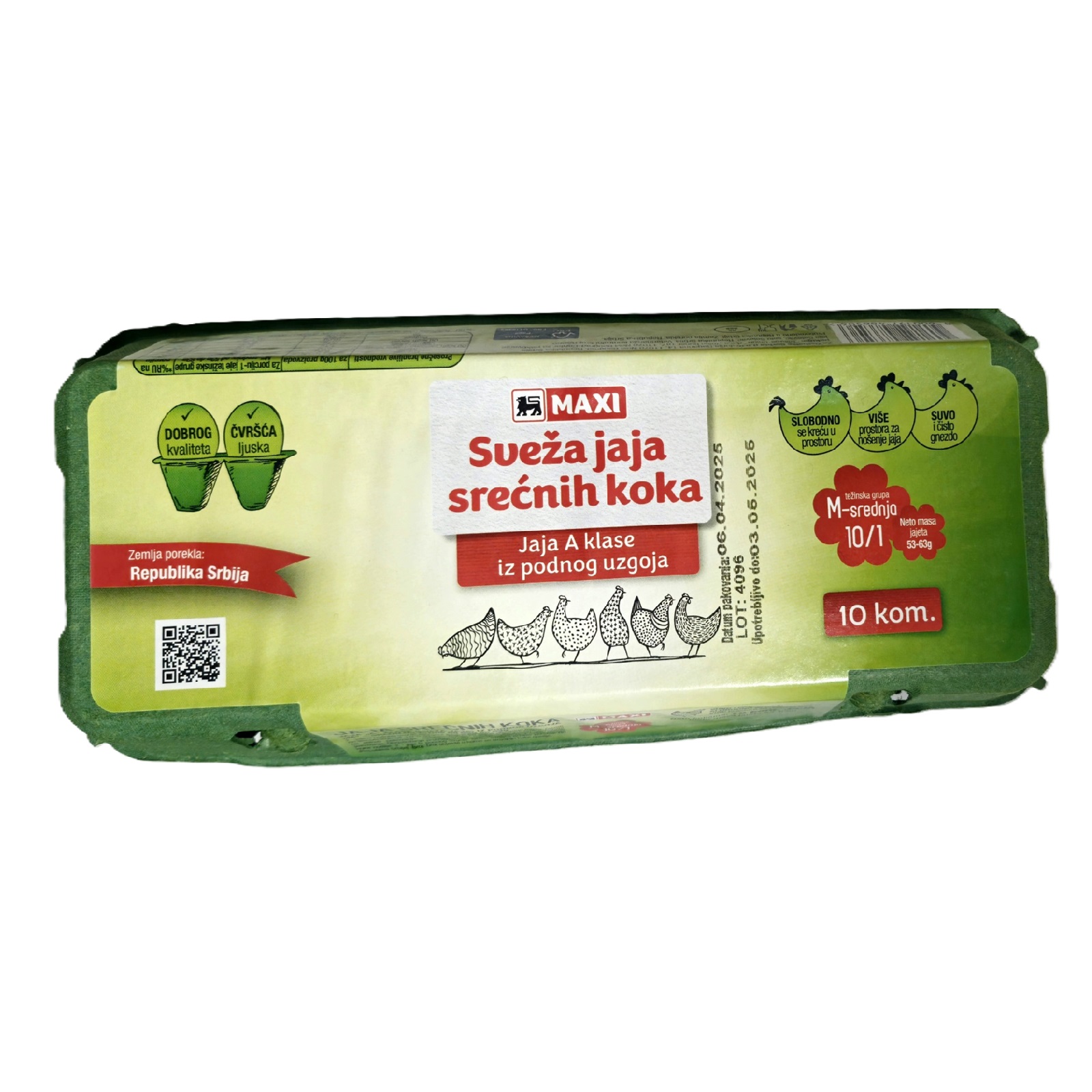 Jaja iz podnog uzgoja Maxi 10/1 M