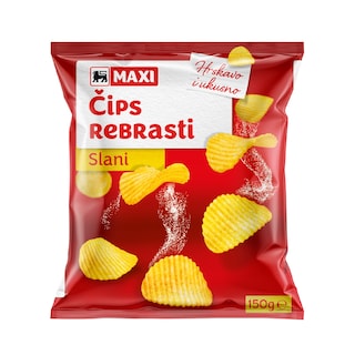 Cips rebrasti slani Maxi 150g