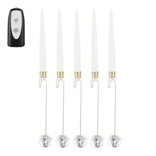 Led sveca t.bela 5kom sa bat.10.5cm 086