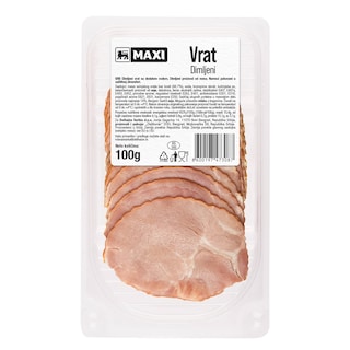 Dimljeni svinjski vrat Maxi 100g