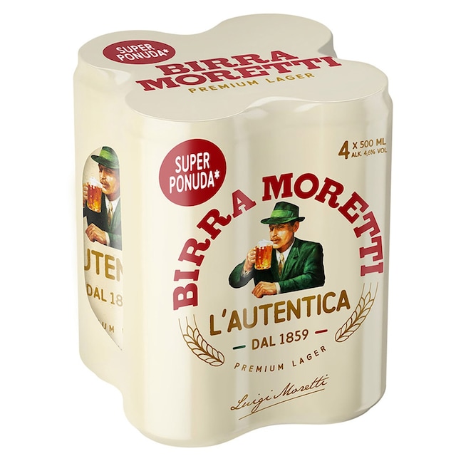 Birra Moretti limenka 4x0.5l
