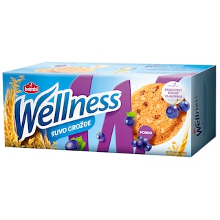 Keks Wellness integr.suvo grozdje 210g