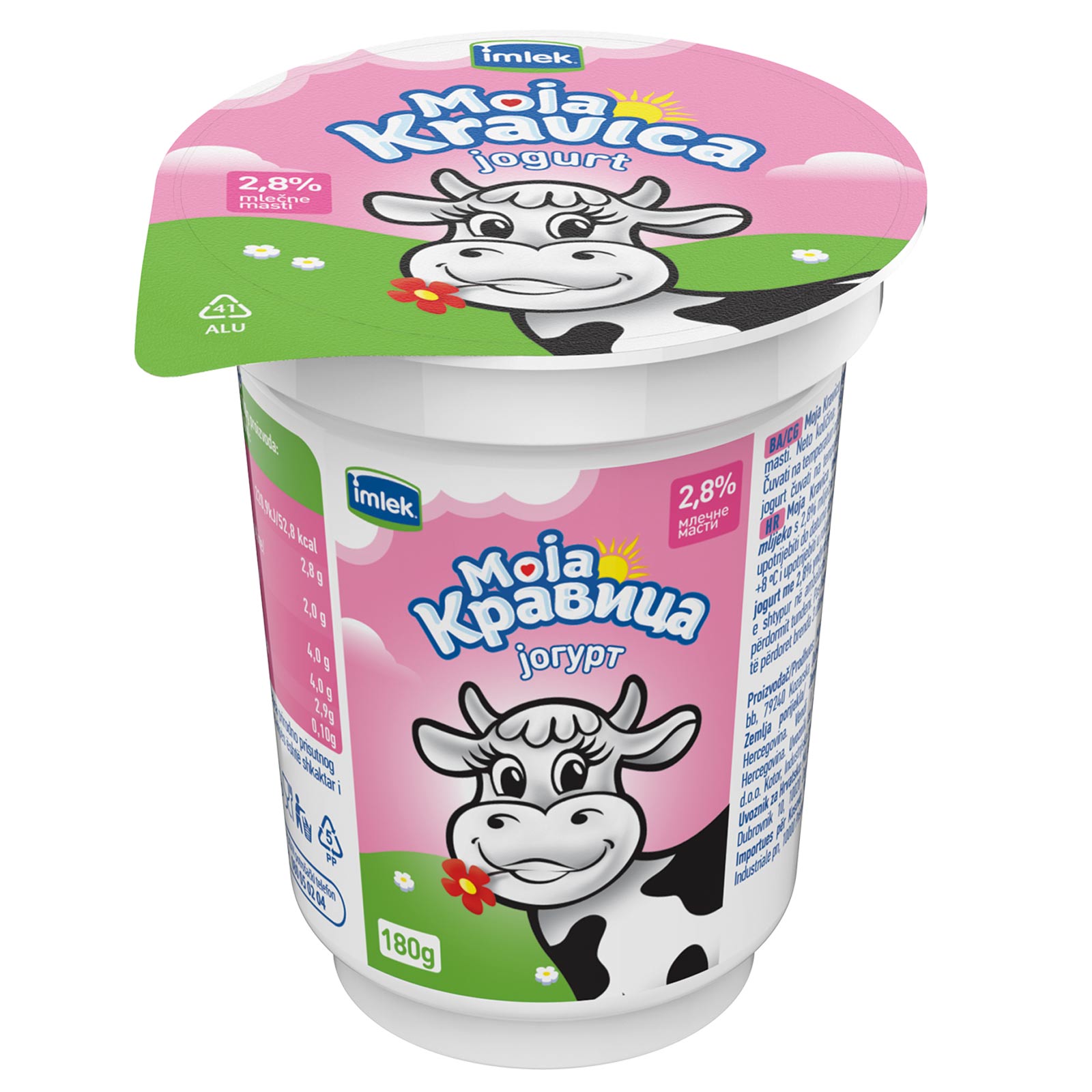 Jogurt 2.8%mm Moja kravica casa 180g