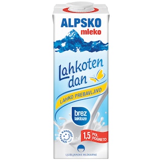 Alpsko mleko bez laktoze 1l