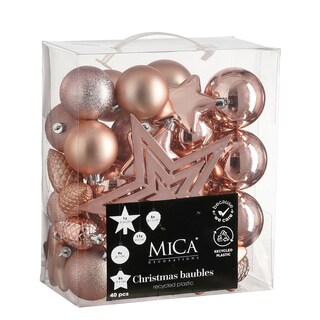 Ng set ukrasa za jelku rozi 40k 8cm 010